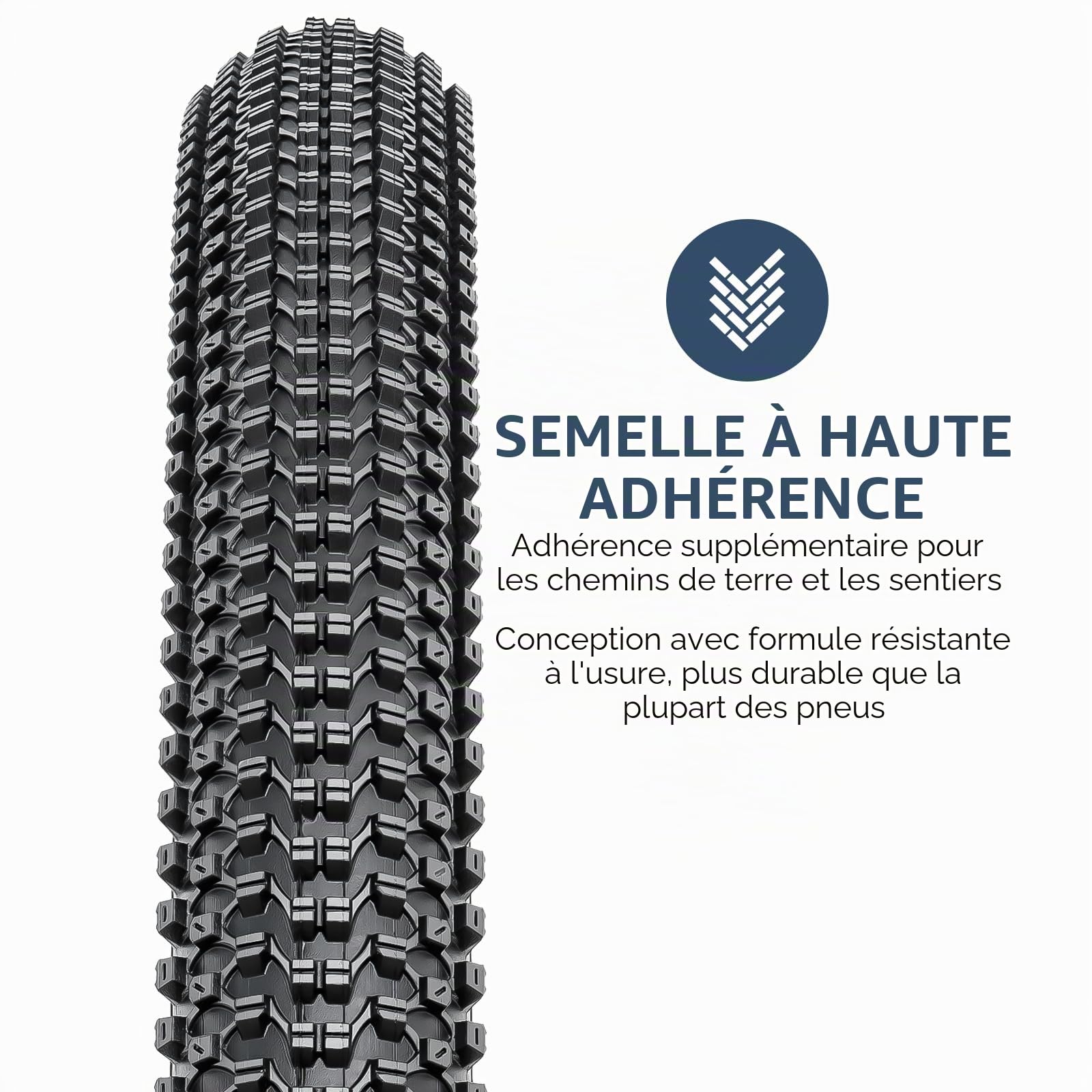 YunSCM Lot de 2 26 Pouces Pneus 26x2.35 ETRTO 57-559 et Lot de 2 Chambres à air 26x2.125/2.40 AV32mm Valve Compatible 26x2.35 Pneus de vélo et Chambres à air