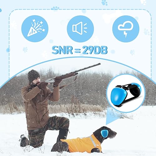 Miniatura 4 de Paterr Orejeras para perro para protección auditiva con cancelación de ruido para perros, orejeras NRR de 25 dB con protección contra el ruido del
