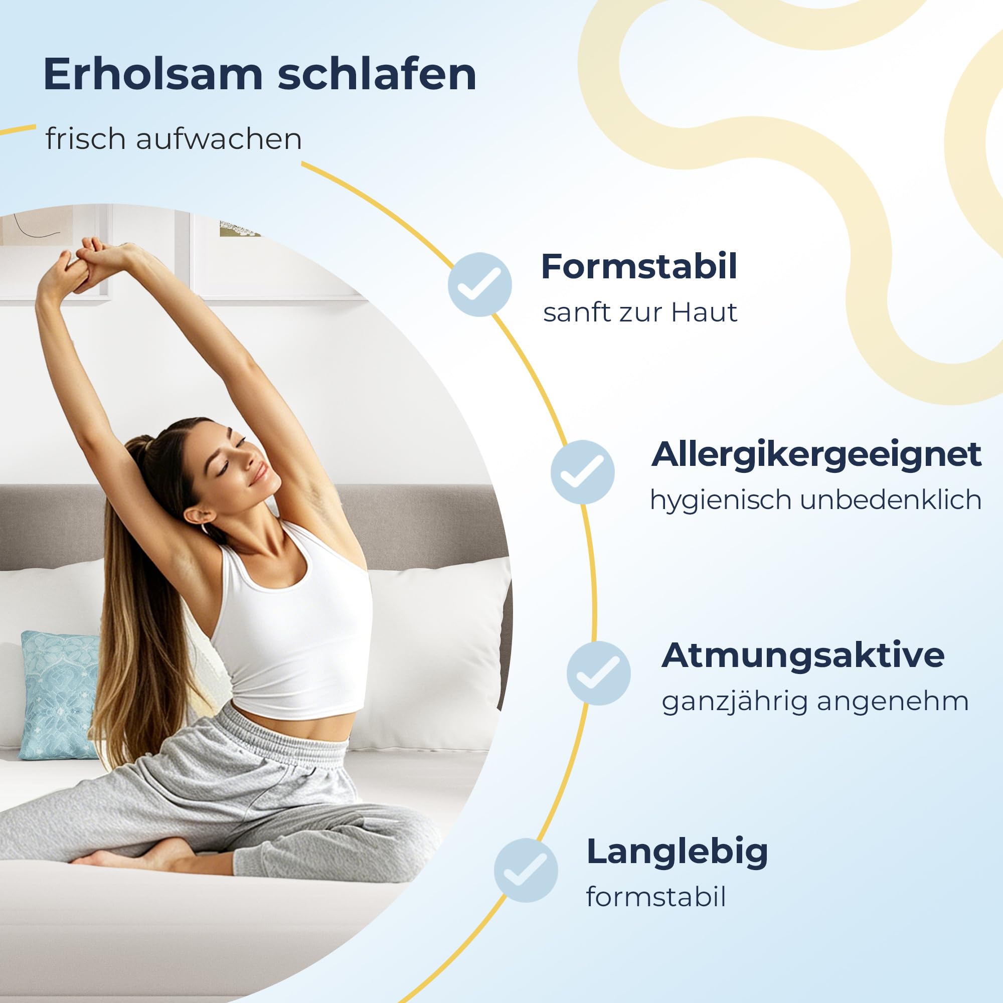 Napsie 7‑Zonen Kaltschaummatratze 90x200 cm (H3) mit waschbarem Bezug – Bild 4