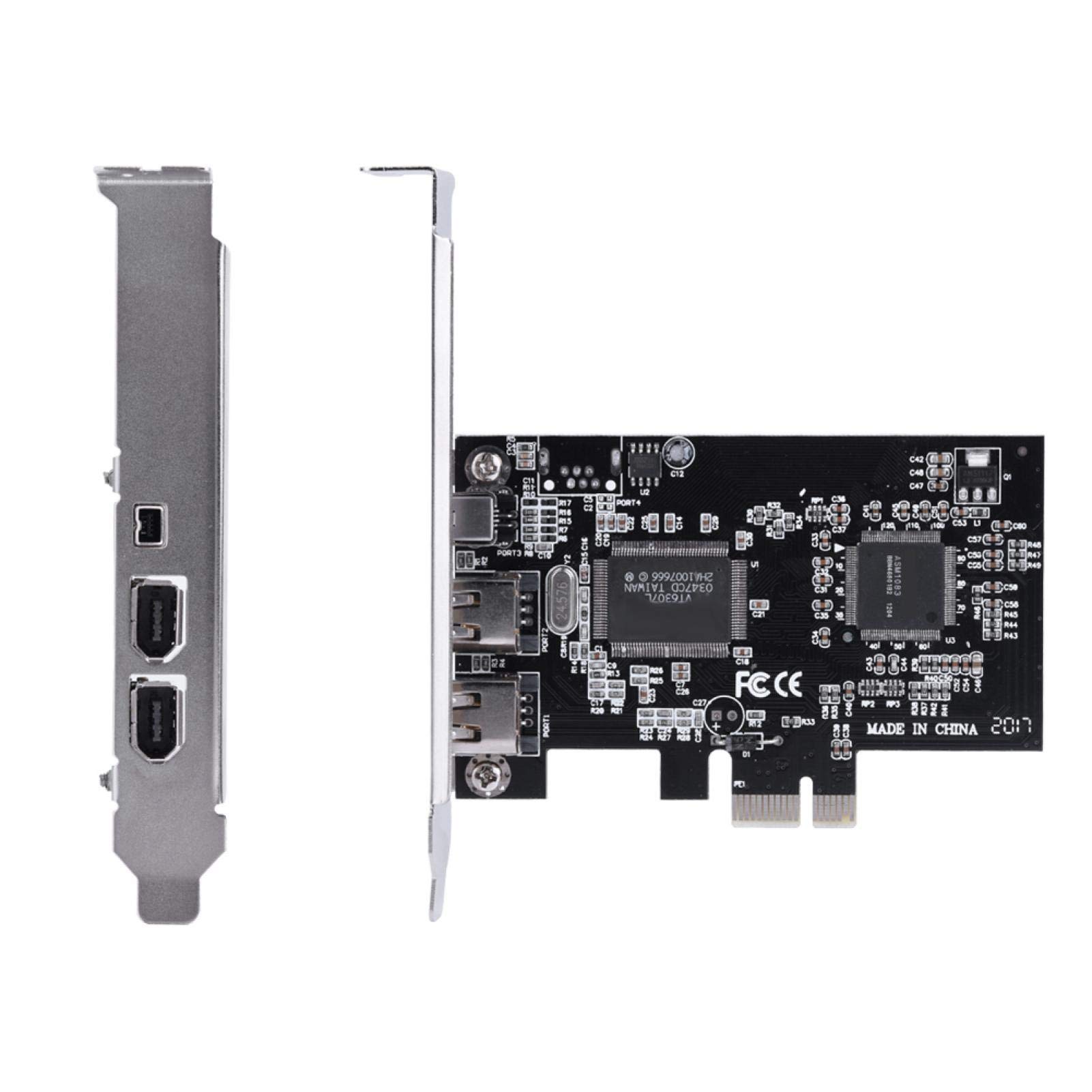 Karta PCIE FireWire, karta kontrolera PCI-E PCI Express FireWire 1394a IEEE 1394 z kablem Firewire dla 10/8/7 / Vista/XP / 2000 / ME / 98SE
