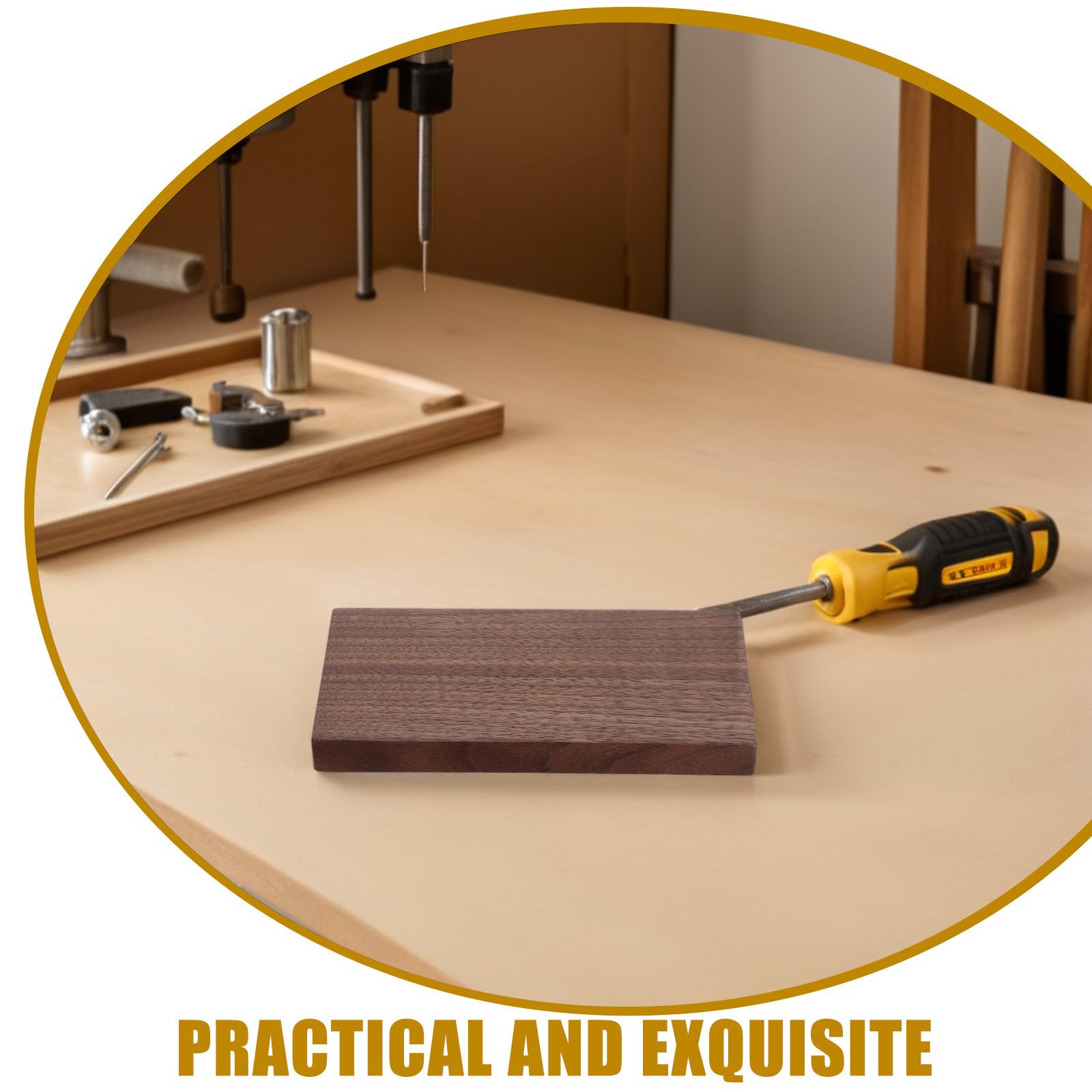 Healeved Schwarznuss Holzplatte Braun Unbehandelt Vielseitig für Modellbau und Selbstgemacht Projekte Elegante Klassische Holzleiste für Heimwerker und Bauprojekte
