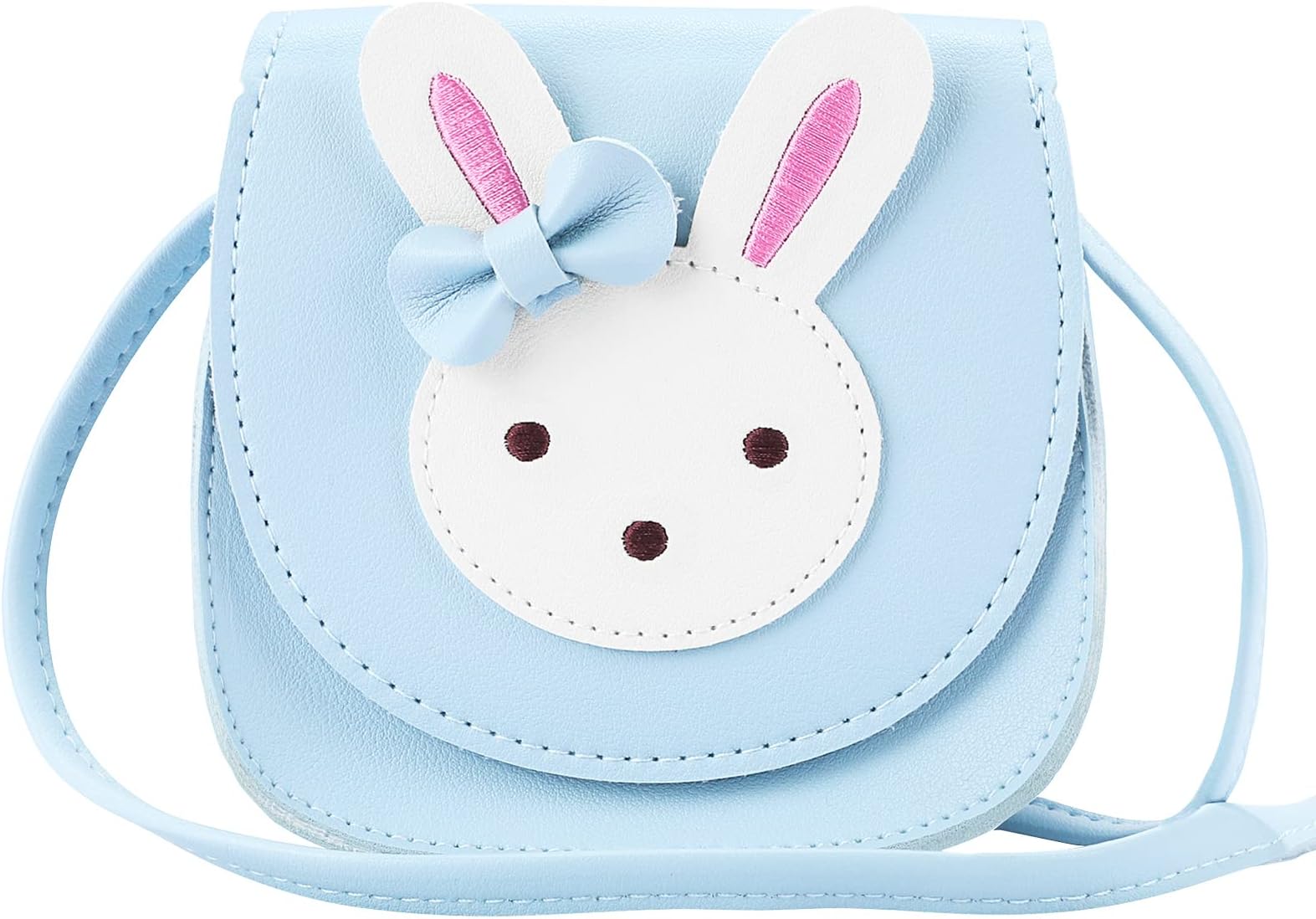 Auranso Little Girls Shoulder Bag, Cute Mini Bunny Crossbody Bag with Adjustable Strap, Lovely Little Handbag for Toddler/Kids Girls