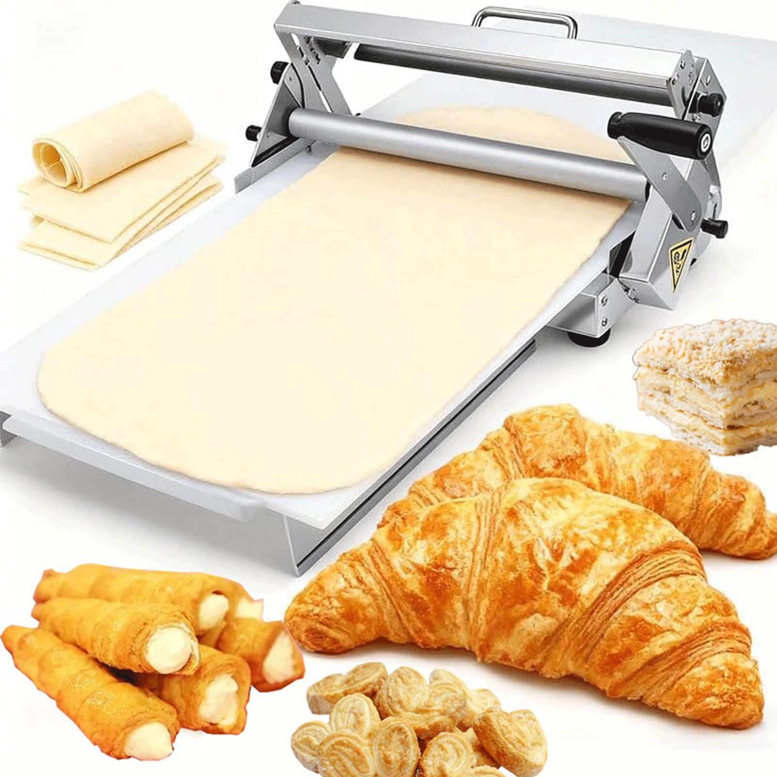 Laminoir À Pâte Manuel À Épaisseur Réglable, Laminoir À Pâte À Croissants, Machine À Pâte Feuilletée, Laminoir Manuel, Pliable, Réglable Pour Pâte Feuilletée