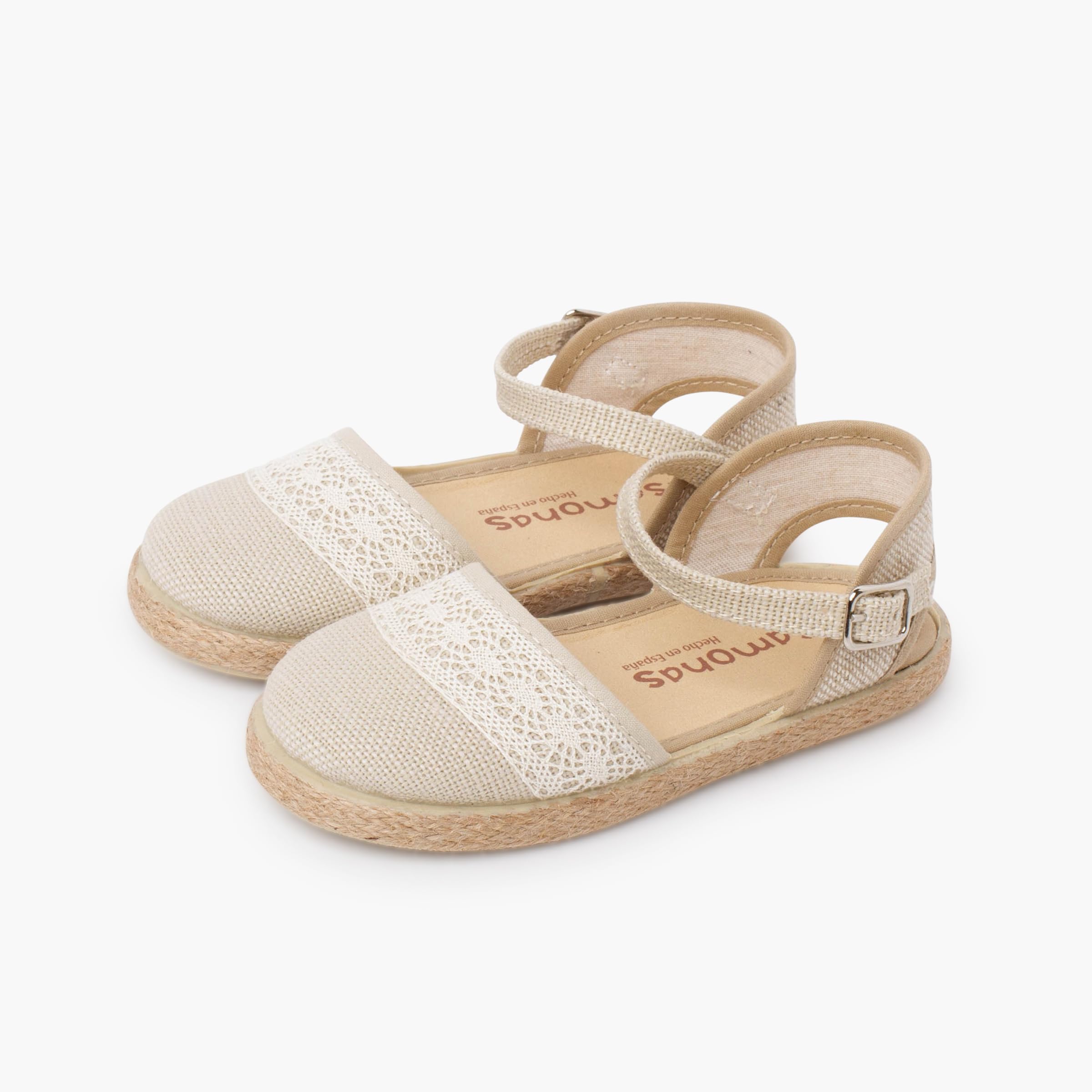 Pisamonas Espadrillas Cerimonia Lino Pizzo A Tombolo