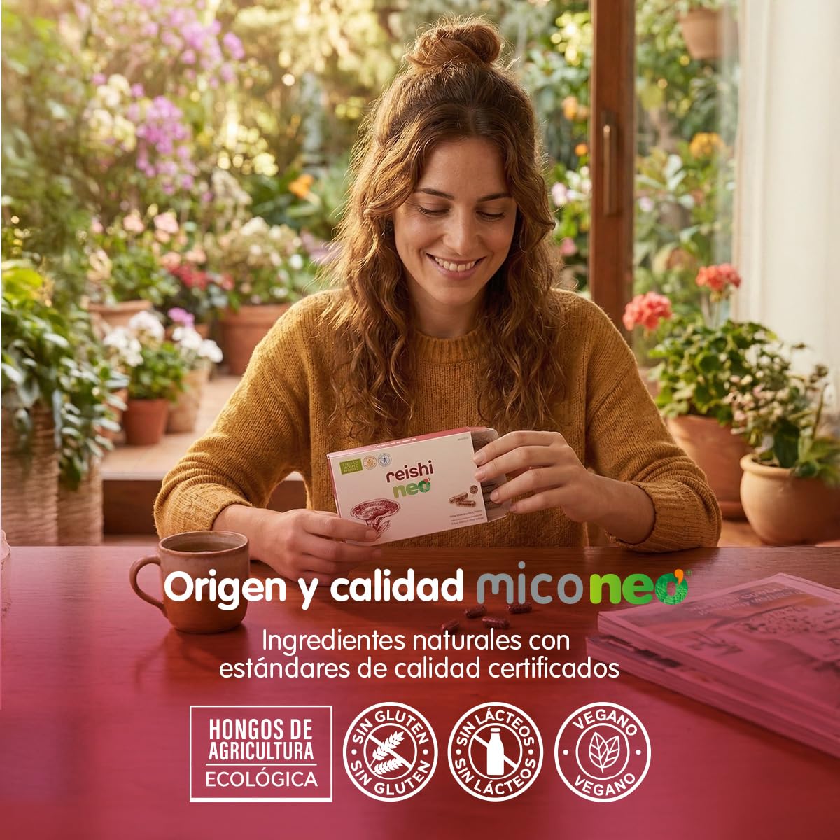 MICO NEO | Complemento Alimenticio 60 Cápsulas | Para Aumentar las Defensas y Proporcionar Energía Diaria | A Base de Reishi Camu-Camu y Vitamina C | Apto para Vegetarianos | Tomar 1 o 2 al día