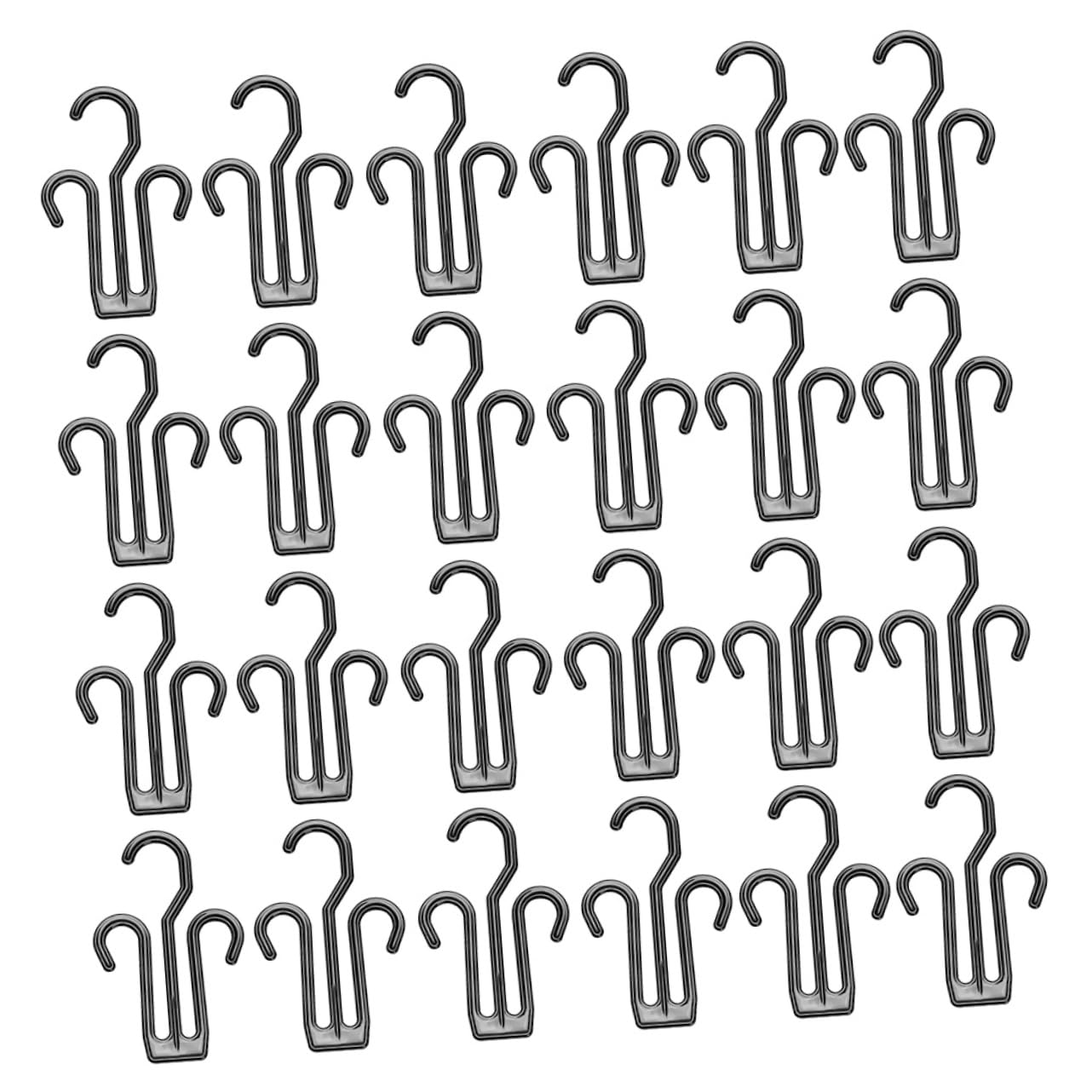 ABOOFAN 24Pcs Plastic Shoe Hangers Multipurpose Drying Hooks for Shoes Slippers Sandals Organizer for Home Dorm Convenient Double Hook Design Sturdy Plastic Material