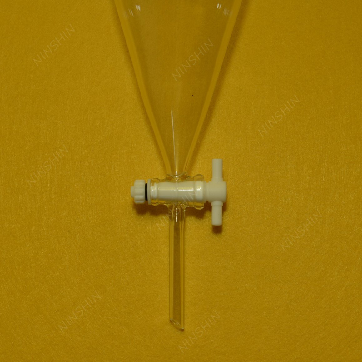 NANSHIN Glassware,24/40,500m?l,Glass Pyriform Separatory Funnel,Pea?r Shape,PTFE Stopcock,d?rop Tube