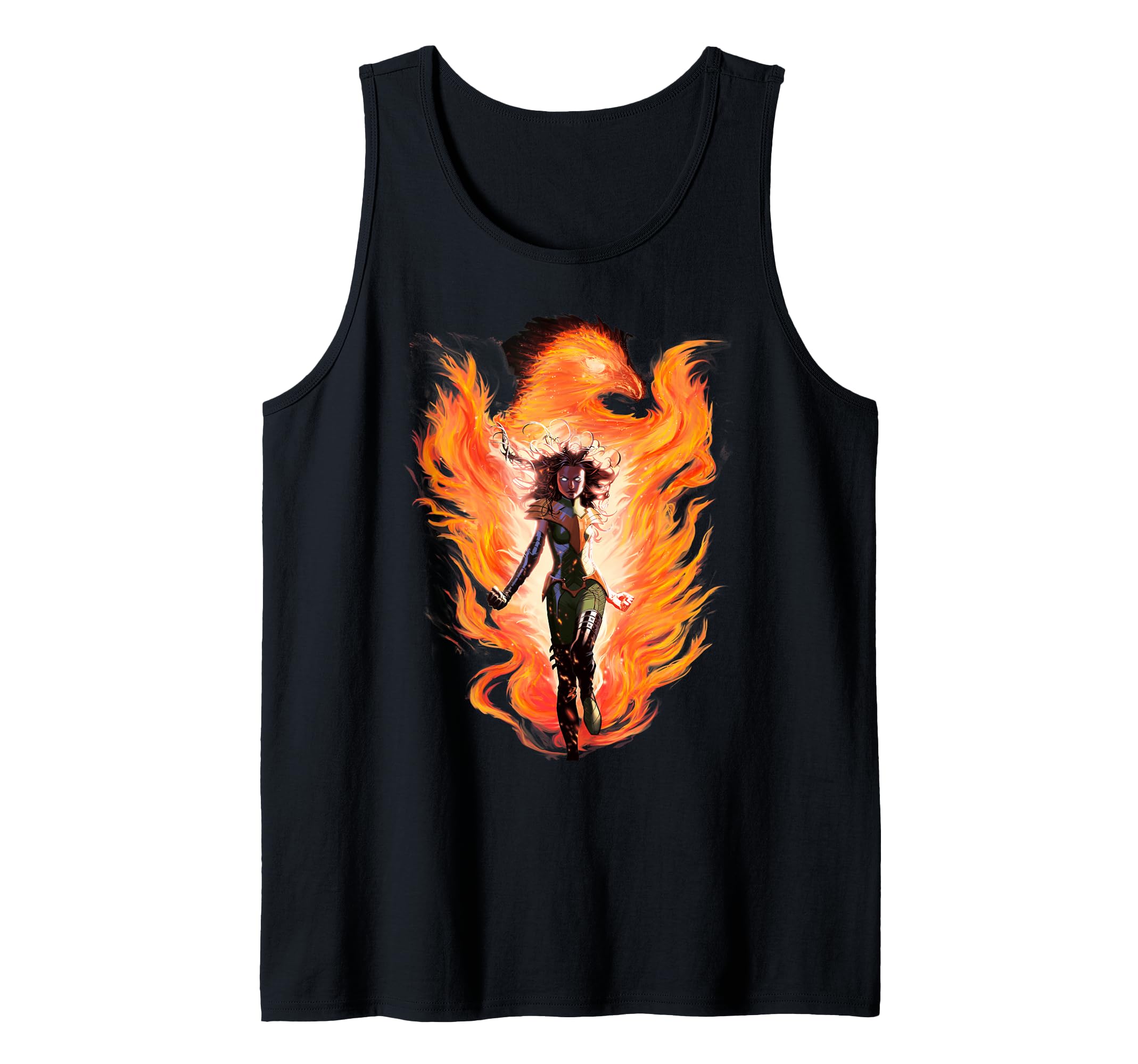 Camiseta Jean Grey Phoenix Marvel de tirantes para mujer en algodón negro 2