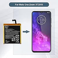 Vista 6 de Batería de repuesto KP50 compatible con Moto One Zoom XT2010 con kit de herramientas de reparación