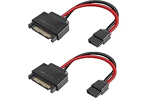MEIRIYFA 6 Pin Slimline SATA 15 Pin SATA Power Cable