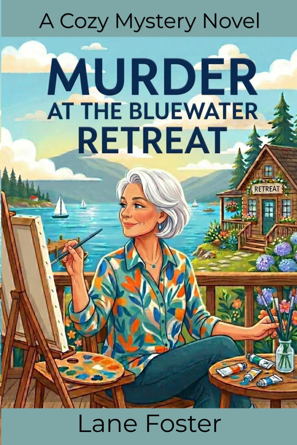 Murder at the Bluewater Retreat: A Cozy Mystery Featuring a Retired Attorney, an Art Retreat Gone Wrong, and a Killer Hiding in Plain Sight
