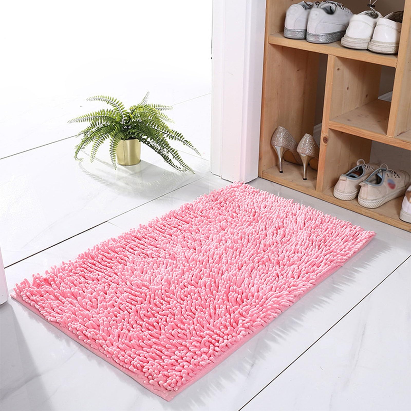 Tapis De Douche Antiderapant, Lavables Et Absorbants en Chenille