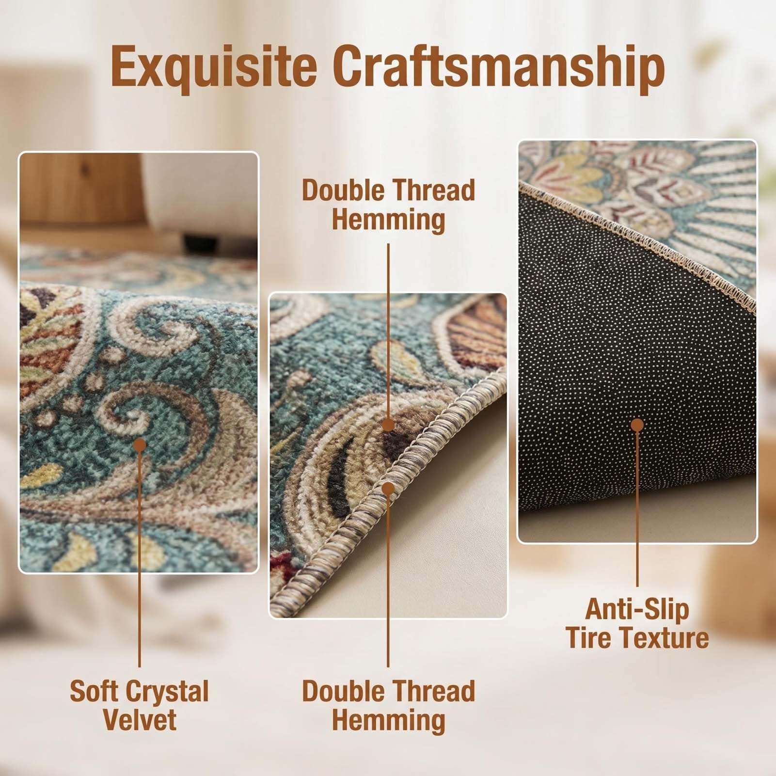 Tapis Extérieur Lavable, Tapis de Camping Imperméable, Tapis de Pique-Nique, Tapis Antidérapant, Tapis Doux et Confortable, Tapis d'Entrée, pour Sol, Patio, Jardin