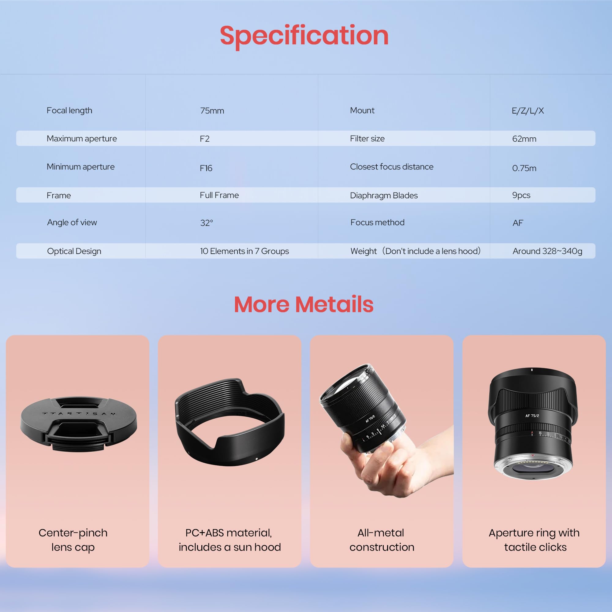 Amazon.com : TTArtisan AF 75mm F2 Auto Focus Full Frame Camera