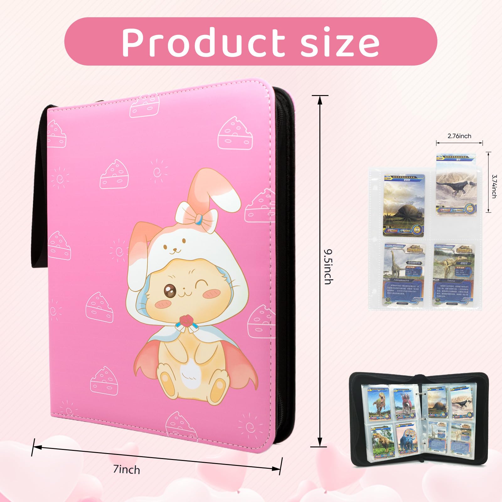 Amazon.com: 4 Pocket Card Binder - Premium Zip Trading Card