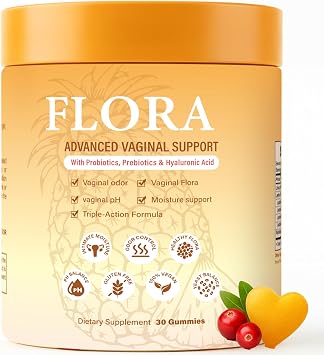Flora Plus Probiotic Gummies for Women, Vaginal Support Probiotics Gummies, Ph Balance, Promote Healthy Vaginal Odor & Flora, Pineapple, 60 Count1