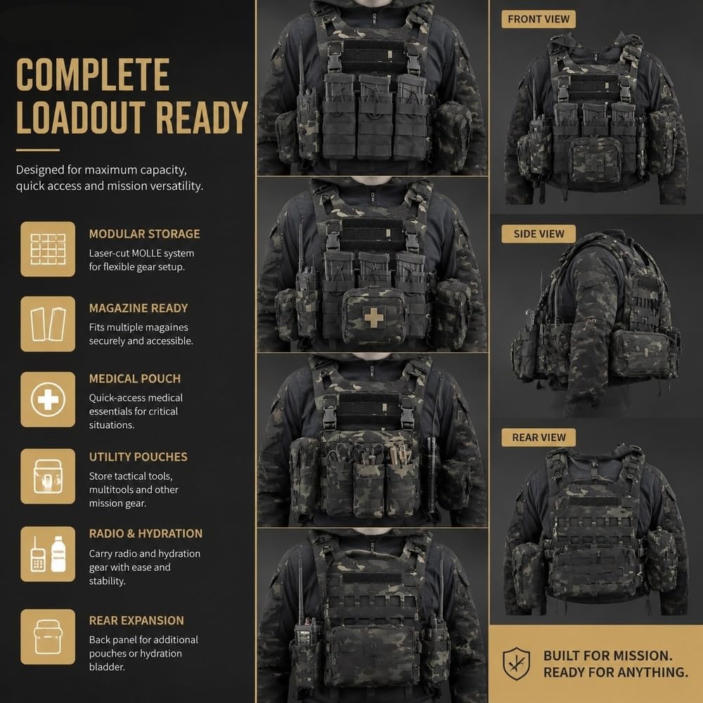Lekka Kamizelka Taktyczna SPC MOLLE Z Szybką Klamrą TPU Nylon Do Gier Zespołowych