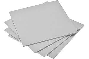 uxcell Grey EVA Foam Sheets: 10 x 10 Inch, 5mm Foam, 4 Pack