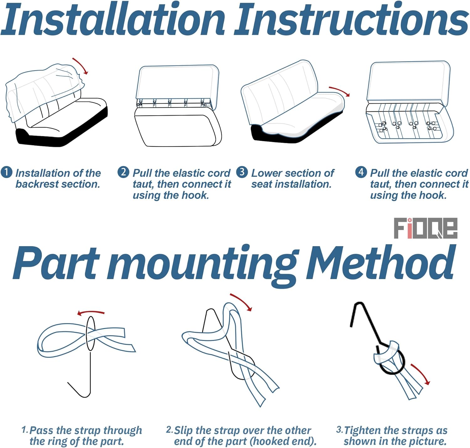 Front Bench Seat Covers for Chevy 1973-1999 C/K Series Full Size Classic Trucks Without Headrests, Air Mesh Fabric Composite Soft Foam Lining Bench Seat Protector-Black