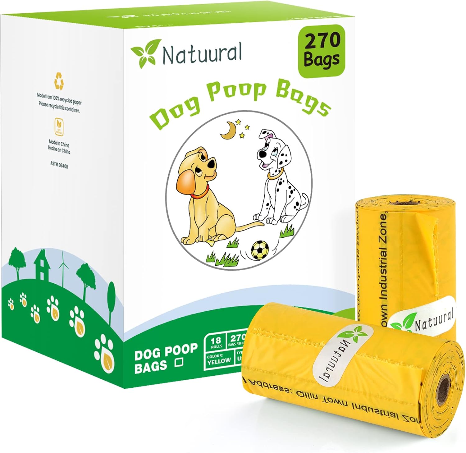 Doggie Poop Bags, Compostable Dog Poop Bags, Cat Poop Bags