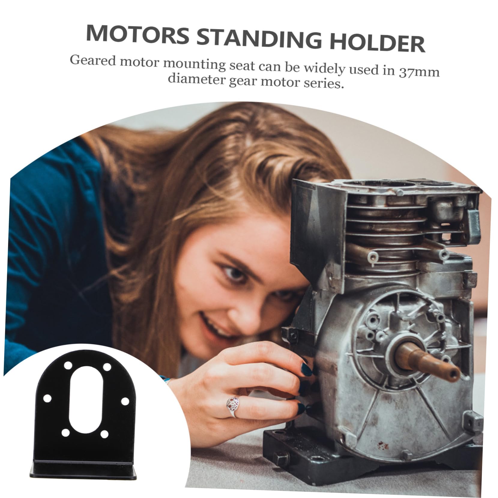 IWOWHERO Motors Standing Bracket Set of 2 37mm Diameter Dc Geared Motor Mounts Stainless Steel Pre-Cut Holes