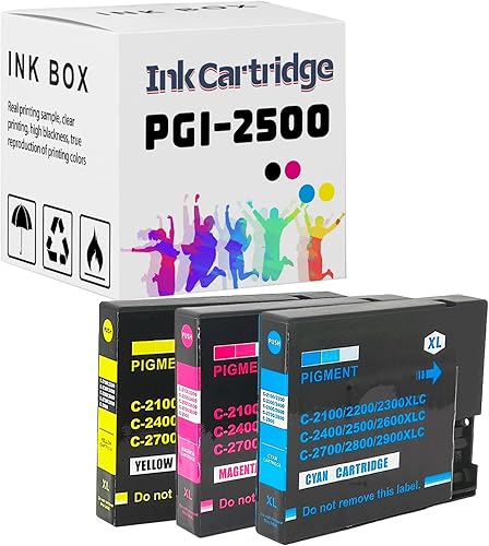 PGI-2500 Cartucho de tinta de repuesto para Canon PGI-2500 Combo para impresoras Canon MAXIFY IB4050 IB4150 MB5050 MB5150 MB5350 MB5450 Tinta de 3 disponible en Yaxa Venezuela