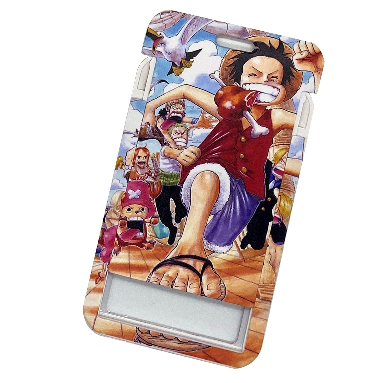 Anime One Piece Monkey D Luffy Lanyard with ID Badge Holder for