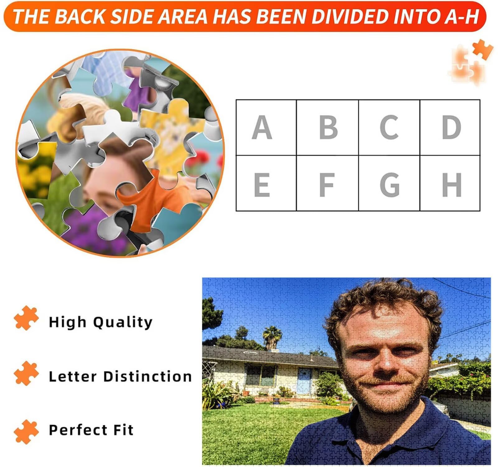 Puzzle Personalizzato con Foto e Testo 1500 Pezzi - Stampa in HD, W-2828