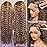 Pizazz 28 Inch Ombre Highlight 13x4 HD Lace Front Wigs Human Hair Pre Plucked 180 Density Deep Wave Lace Frontal Wigs for Black Women 12A Glueless Wigs with Baby Hair