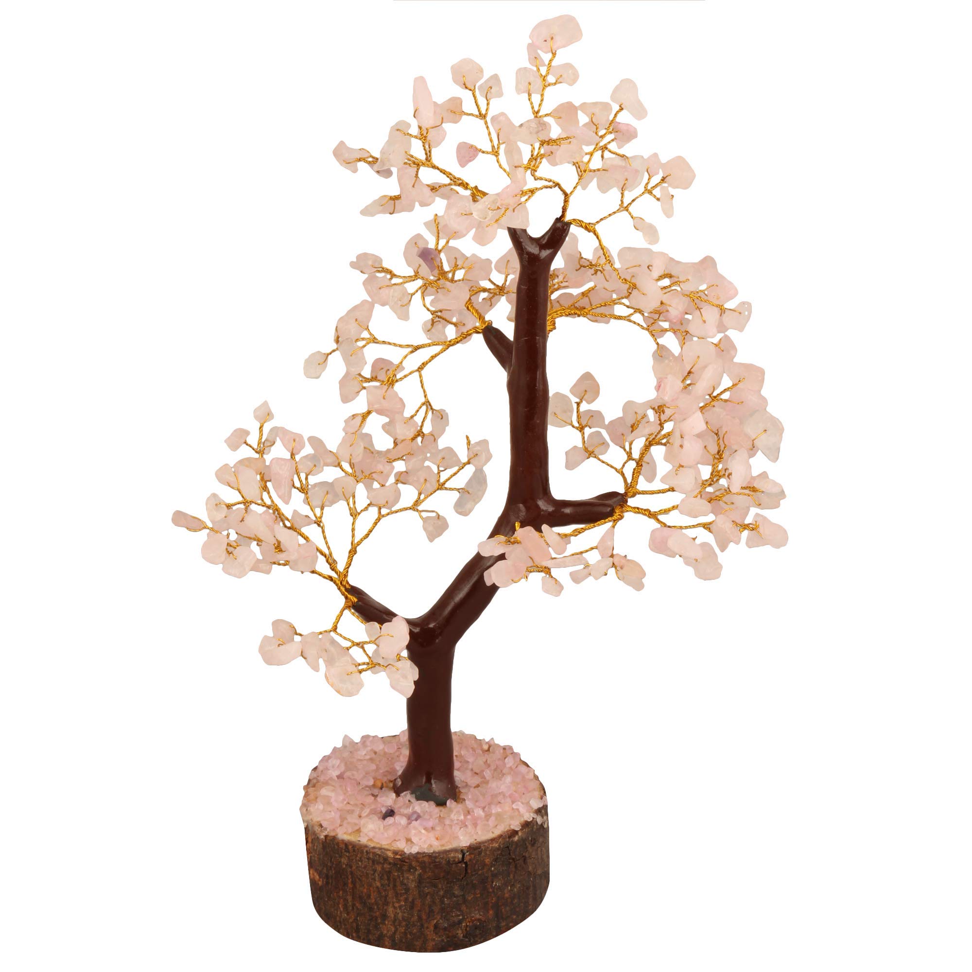 Crystal Quartz Tree - Pink Quartz Crystal - Good Luck Gems - Spiritual Items - Crystal Rose Quartz - Good Luck Money Tree - Spiritual Decor - Rose Quartz Chakra - Meditating Crystals - Crystal Gifts