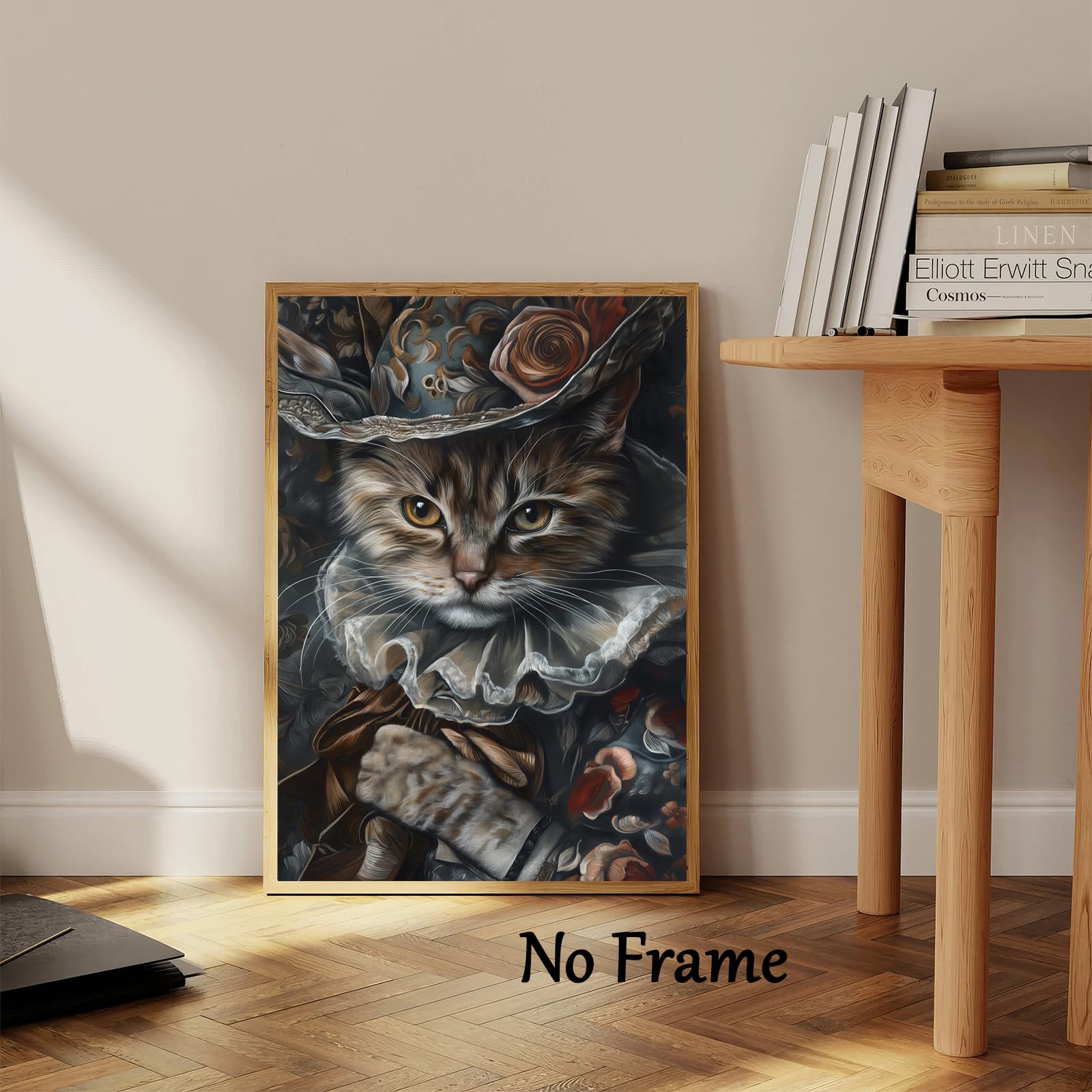 Stampa Su Tela Gatto Cowboy Vintage | Quadro Divertente Con Cappello, 30,5x40,6 Cm, Set Da 3, Per Soggiorno