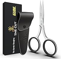 Cut Factory Precision Facial Hair Scissors - Premium Stainless Steel Eyebrow, Mustache & Beard Grooming Tool