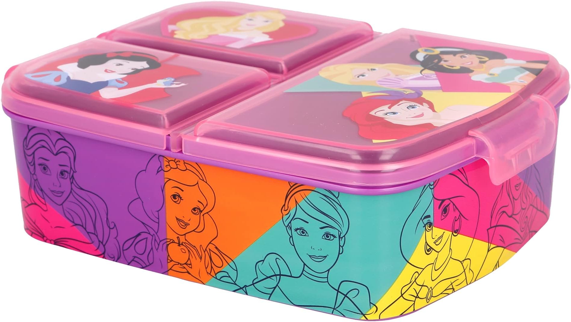 Multi Compartment Lunch Box Princess Bright & Bold