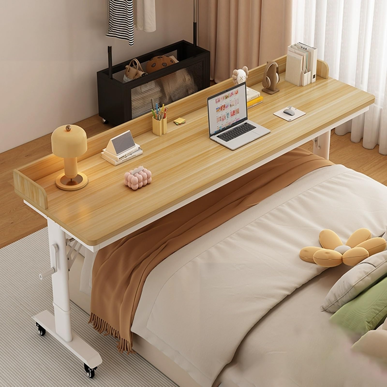 Table de lit mobile pour lire et prendre le petit-déjeuner dans la chambre