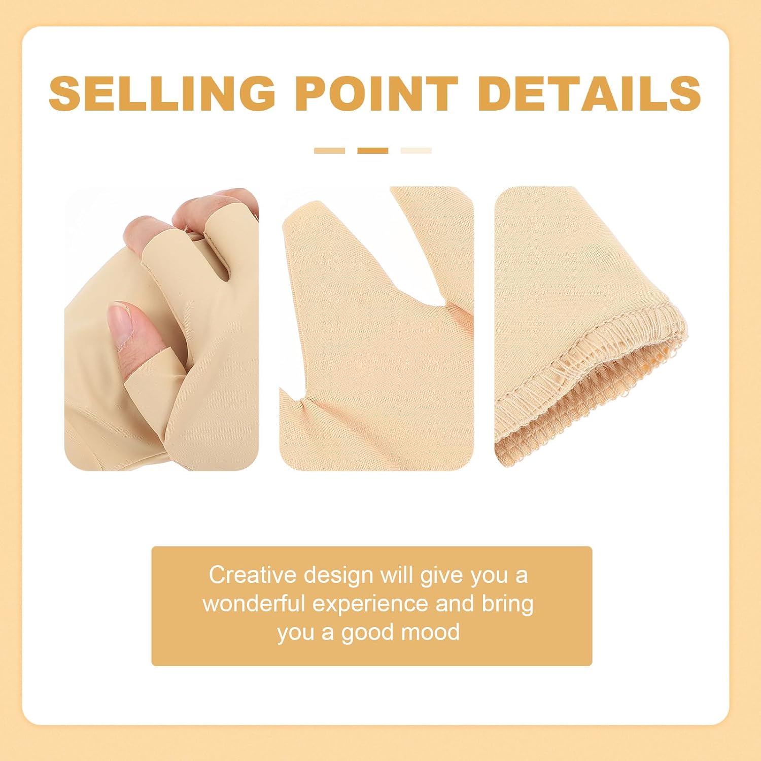 COLLBATH Arthritis Gloves Half-Finger Compression Gloves 1 Pair Breathable Nylon Hand Protectors for Swelling Relief and Joint Support Suitable for Adults and Sports Use