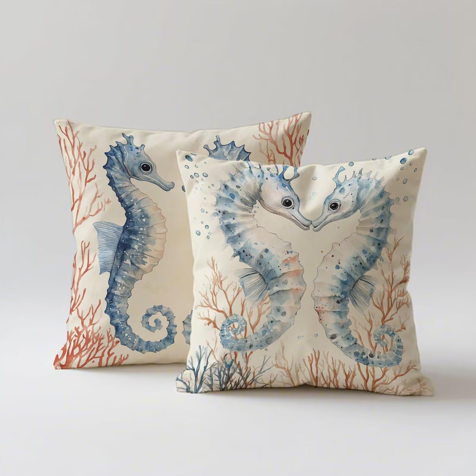 Housse coussin 45x45 étanche et velours avec fermeture éclair invisible