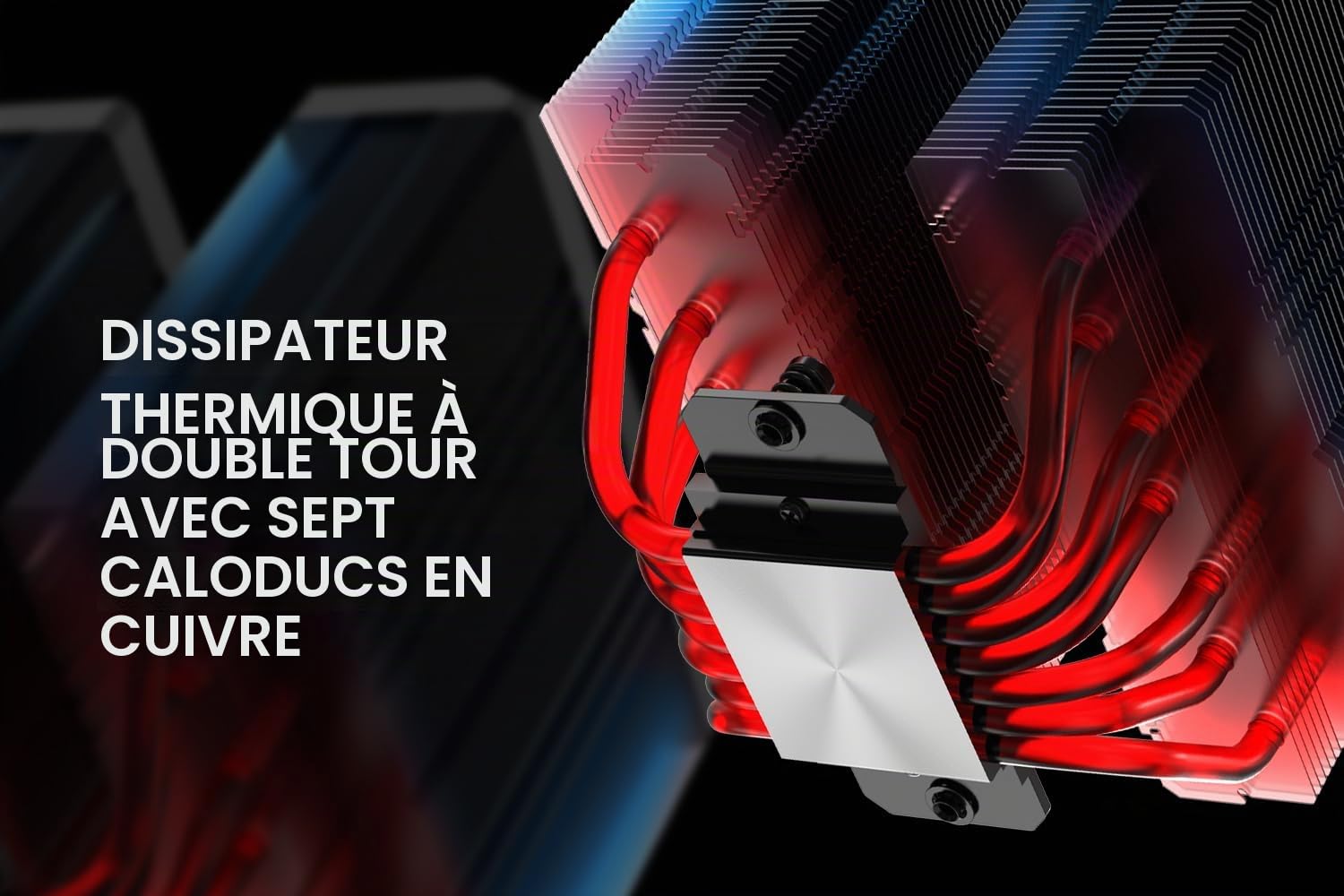 ID-COOLING Frozn A720 Refroidisseur de processeur double tour avec 7 tuyaux de chaleur 2 ventilateurs PWM 140 mm Compatibilité RAM améliorée pour Intel LGA20XX/1700/1200/115X et AMD AM4/AM5 Noir