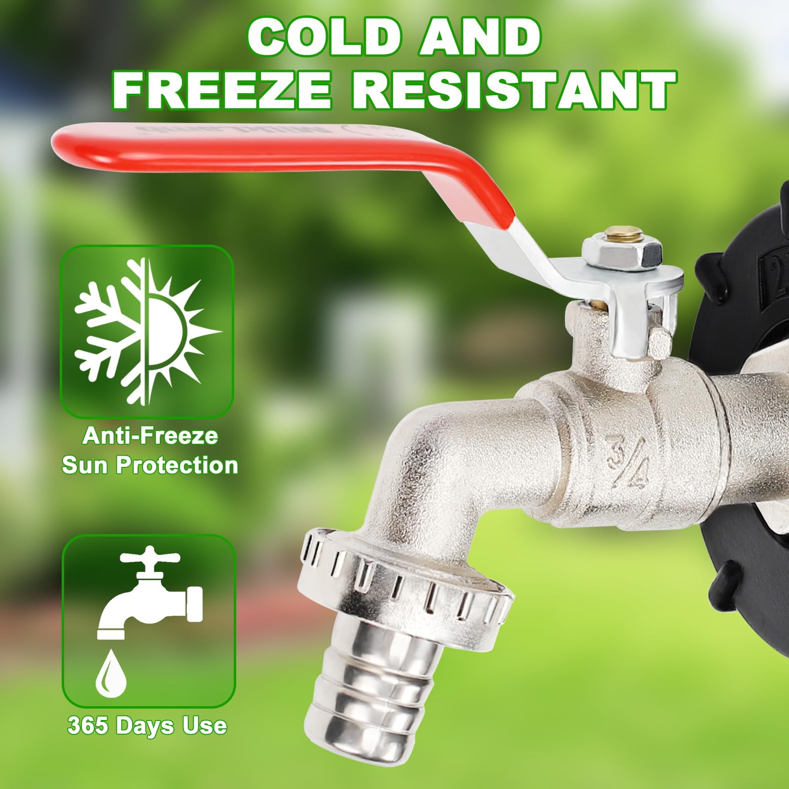 Rubinetto Per Serbatoio IBC Da 1000 Litri In Plastica, Adattatore Per Tubo Da Giardino 3/4 Di Pollice, Per Acqua Piovana E Carburante