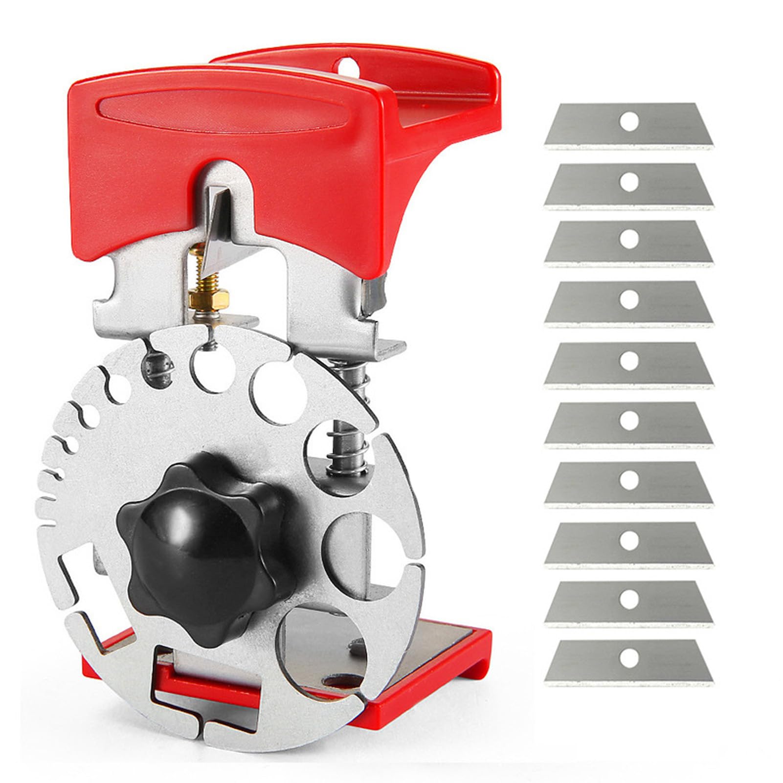 PIWINE Stainless Steel Handheld Quick Stripper Handheld Quick Stripper Adjustable Manual Wire Stripper Machine(Send 10 blades,Metal disc)
