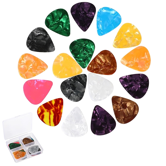 吉他拨片 30片装 高级赛璐珞吉他拨片 适用于电吉他和木吉他