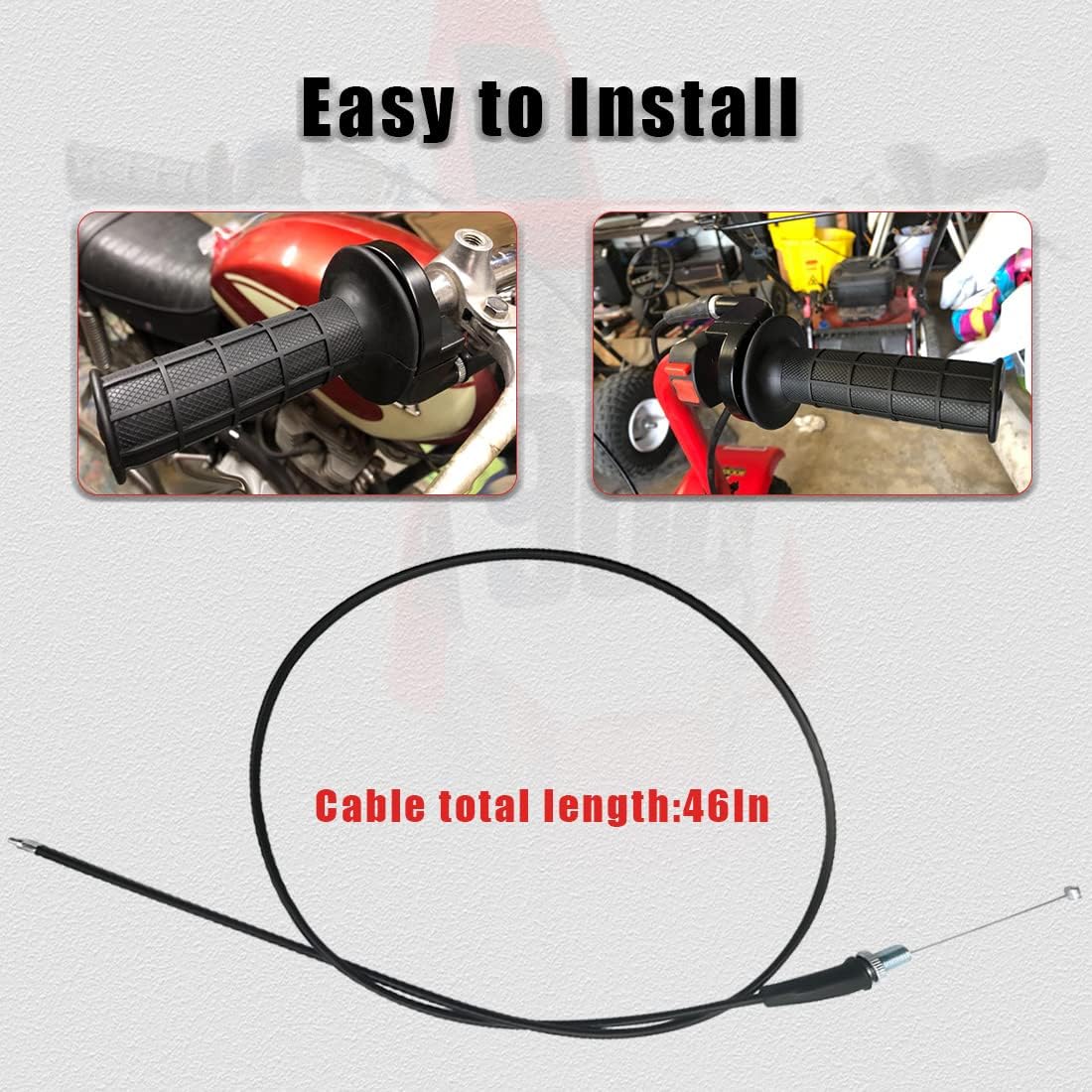 46" Throttle Cable For Honda CRF50 XR50 Z50 Z50R XR70 CRF70 XR80 CRF80 XR100 CRF100 50cc 70cc 90cc 110cc 125cc 140cc 4-stroke Engine ATV Chinese Dirt Bike Pit Bike Trail
