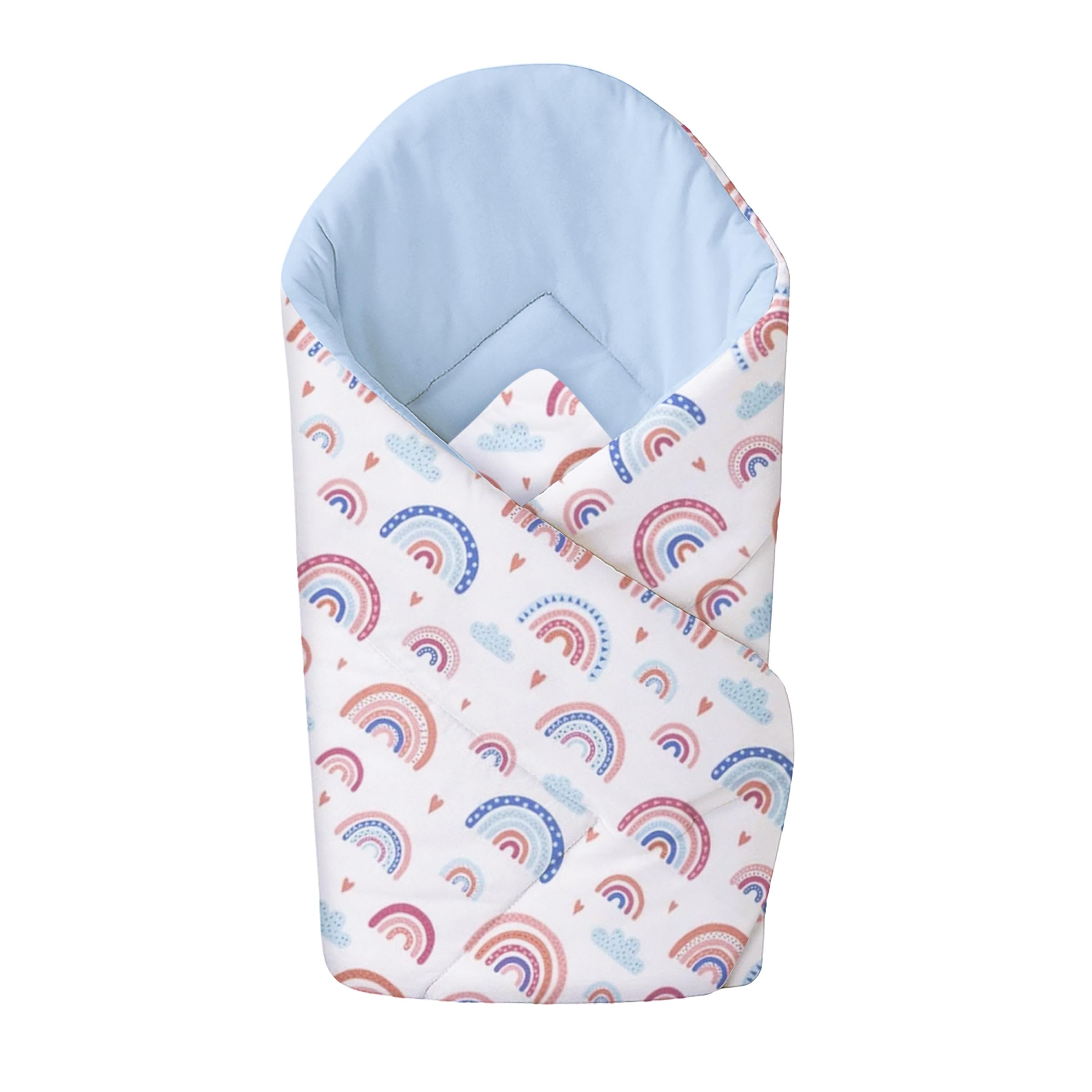 Baby Swaddle Wrap Blanket/Newborn Cotton Swaddling Envelope 0 to 3 Months (Rainbow)