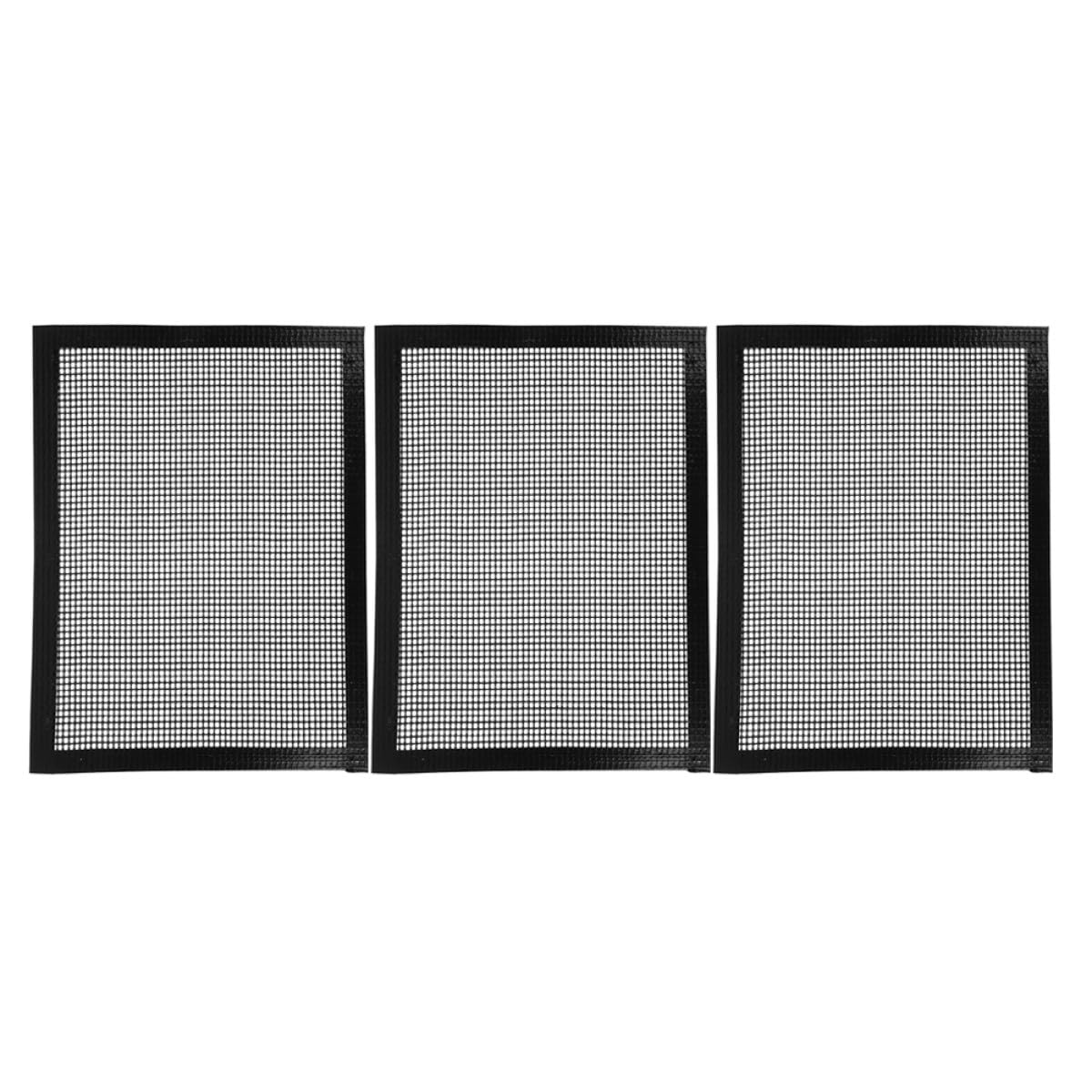 TIDTALEO 3 Stück Grillmatten aus Fiberglas mit PTFE Beschichtung Hitzebeständig und Antihaftbeschichtet für Gas und Elektrogrills Beim Outdoor Barbecue Wiederverwendbar