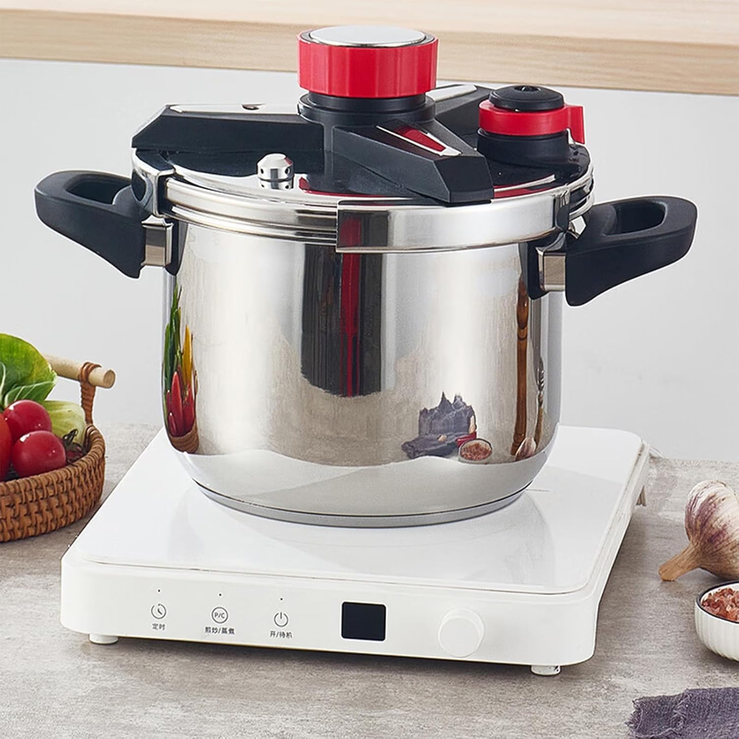 Olla a Presión 6L Acero Inoxidable Dxysyldrun
