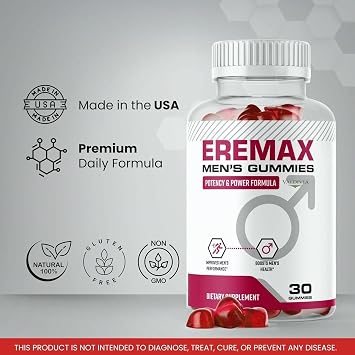 Dietary Supplement (2 Pack) Eremax Gummies - Official EreMax Gummys Advanced Premium Formula Support Maximum Strength, All Natural Ingredients Vitamins for Overall Health & Wellness Reviews
