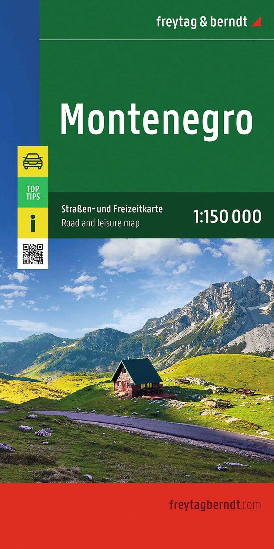 freytag & berndt Straßenkarte Montenegro 1:150.000: Straßen- und Freizeitkarte, mit Infoguide, Top Tips