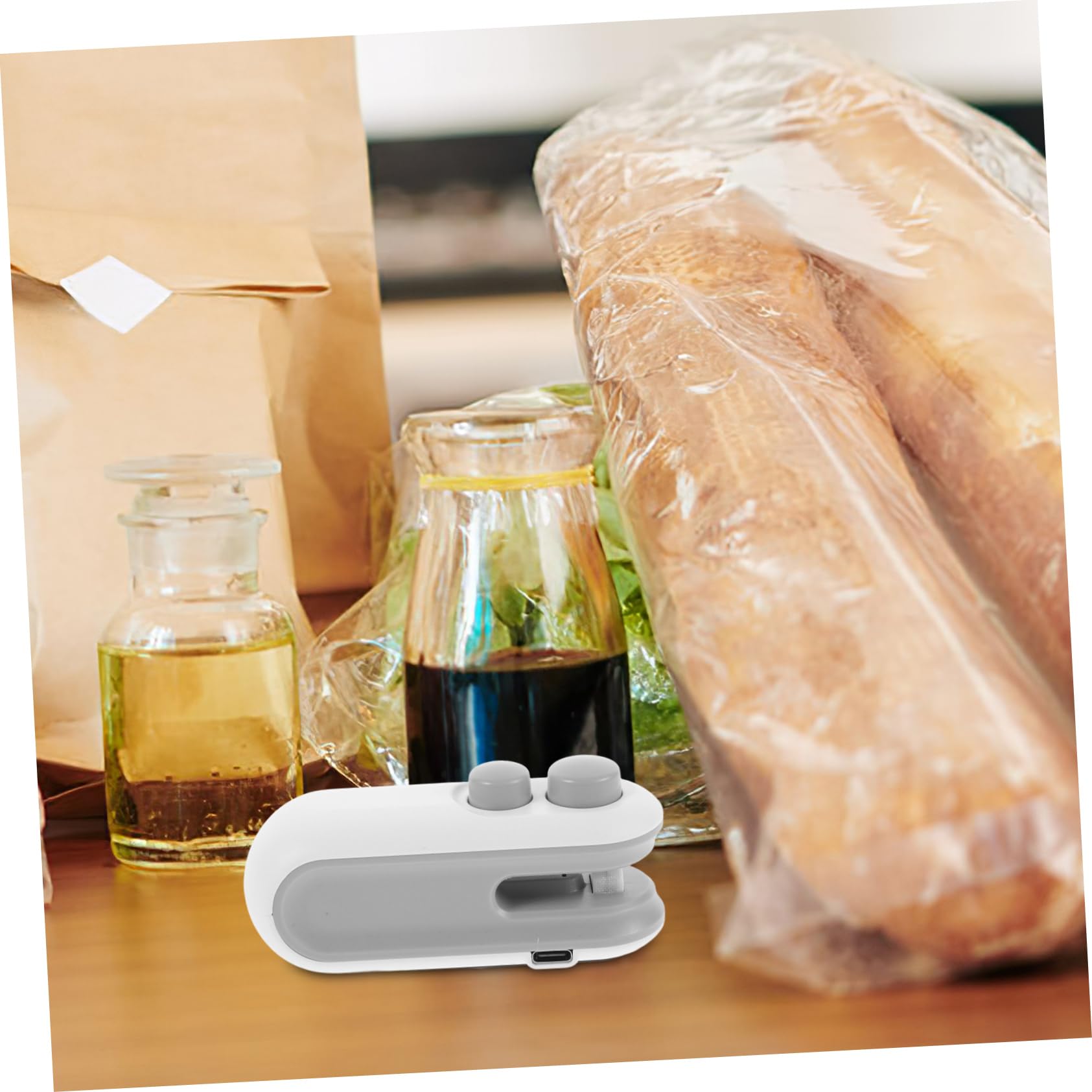PRETYZOOM 5piezas Sellador De Bolsas Portátil Usb Mini Máquina De Sellado De Para Conservar Snacks y Alimentos Para y