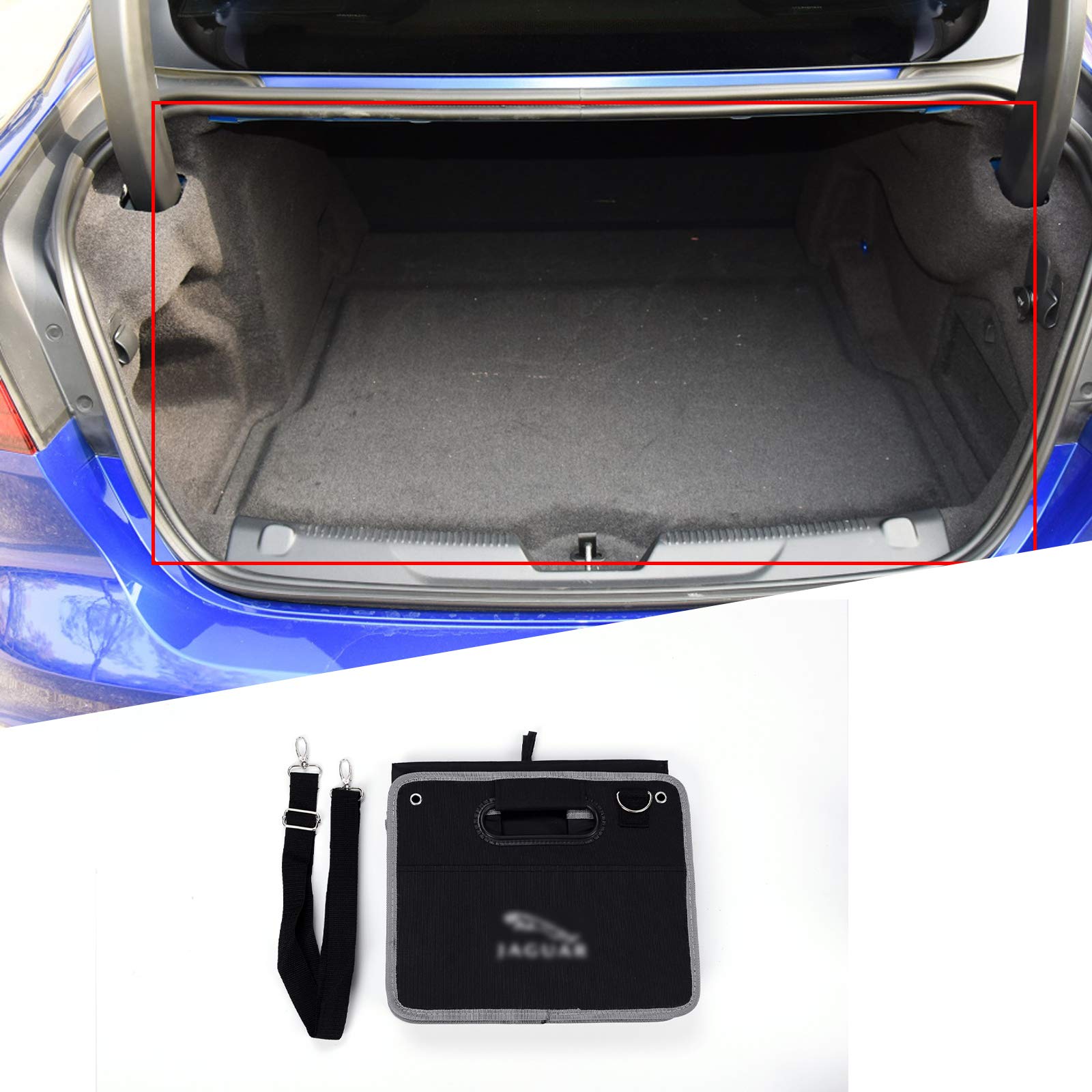 Sac de rangement pliable et antidérapant pour voiture, SUV, camion avec badges Jaguar