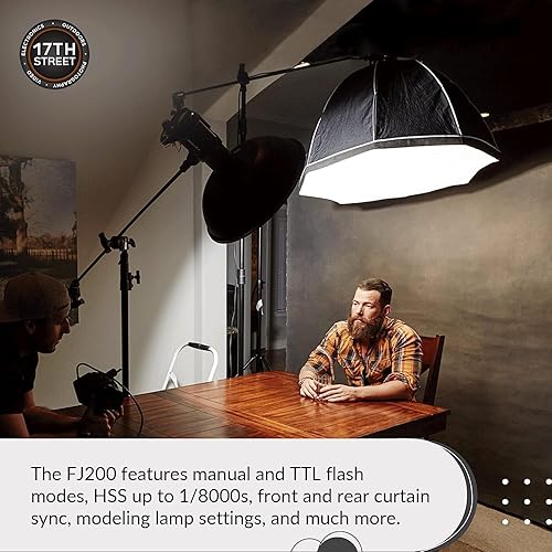 Miniatura 4 de Westcott FJ200 200W estroboscópico con batería de polímero de litio ACDC  Brazo de extensión de 8 pulgadas y paquete de tarjeta de memoria SDXC de