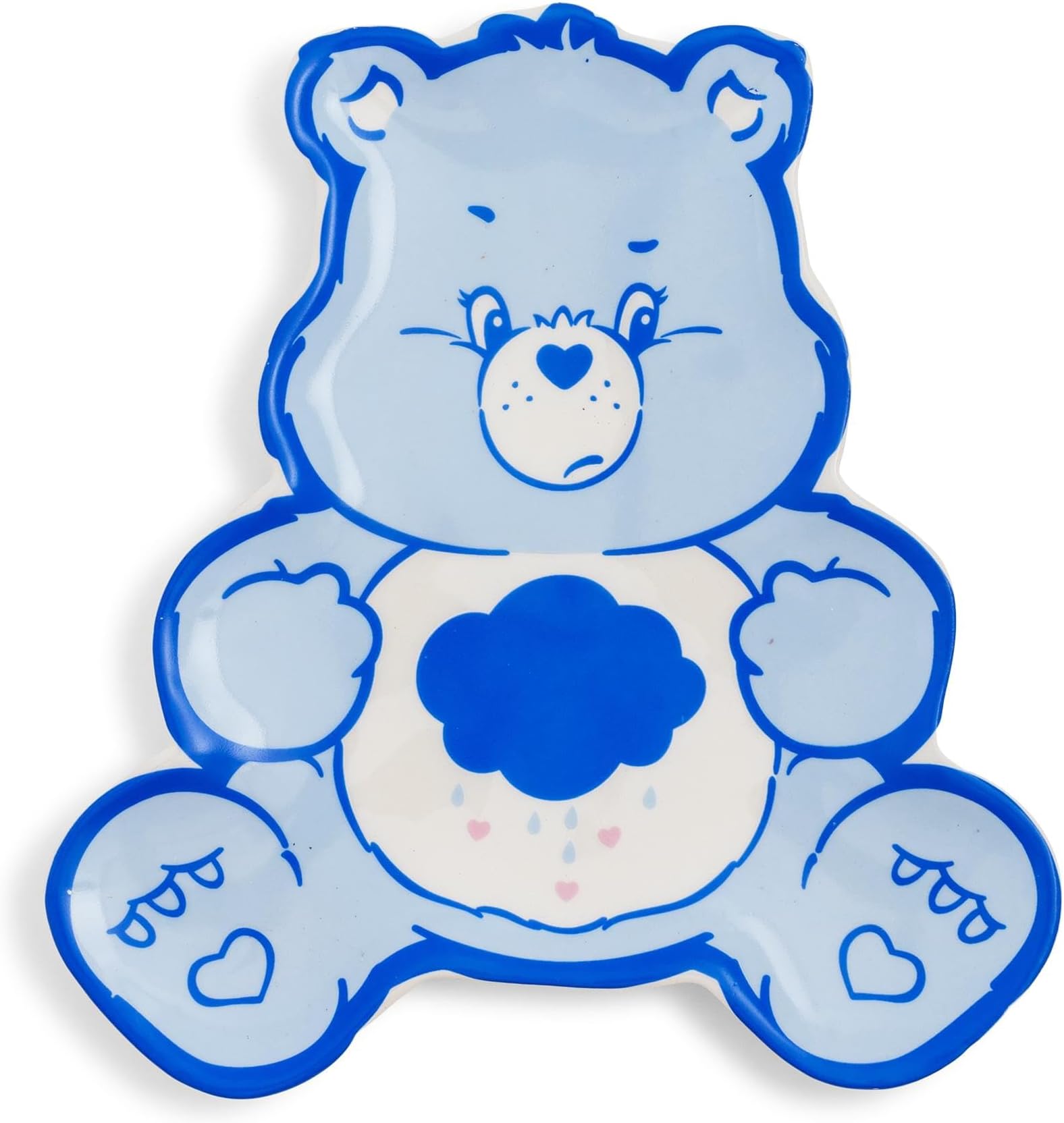 Care Bears Grumpy Bear Full Body Sculpted Ceramic Trinket Tray | Storage Dish Organizer For Jewelry, Accessories, Keys, and More